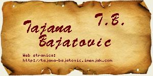 Tajana Bajatović vizit kartica